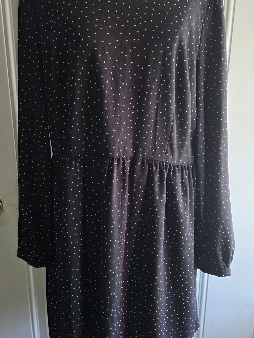 POPSUGAR Black Dress with White Polka Dots
